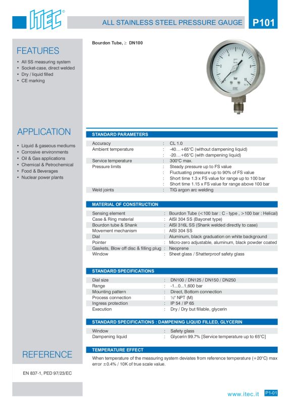 P101 Pressure Gauge page 0001
