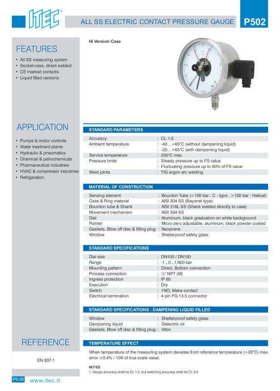P502 Pressure Gauge page 0001