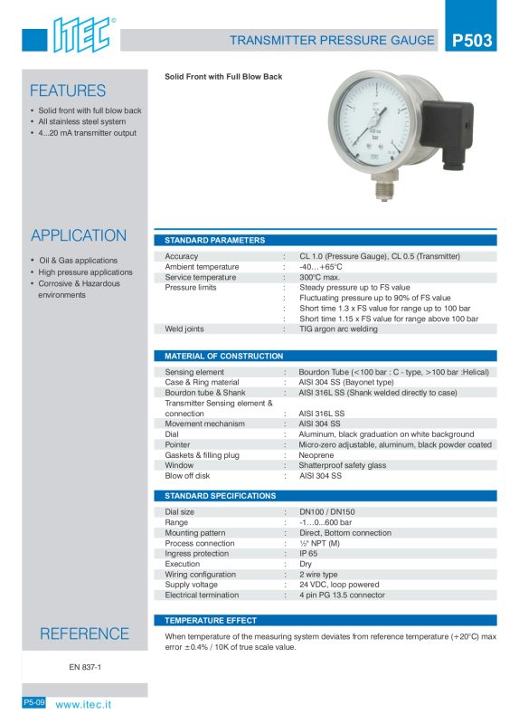 P503 Pressure Gauge page 0001
