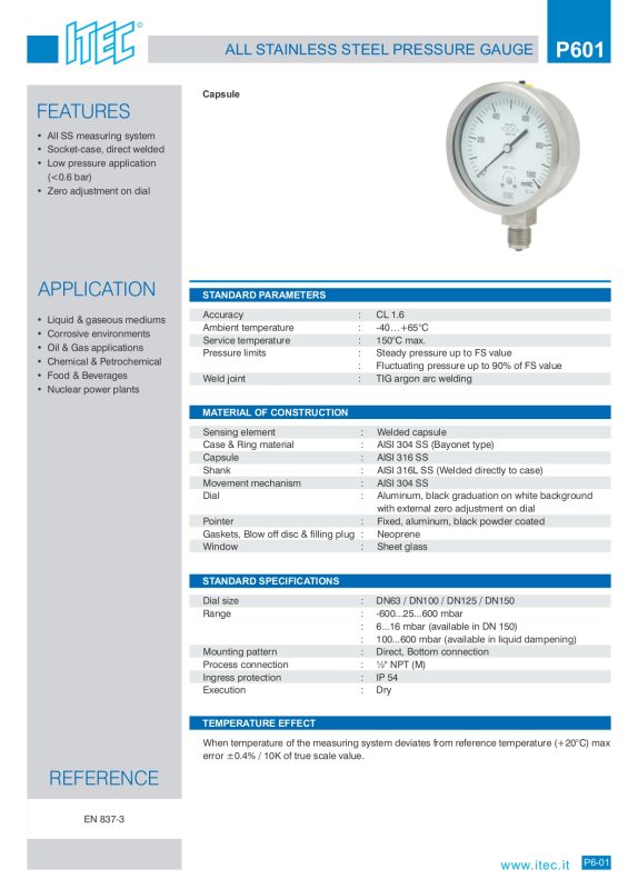 P601 Pressure Gauge page 0001