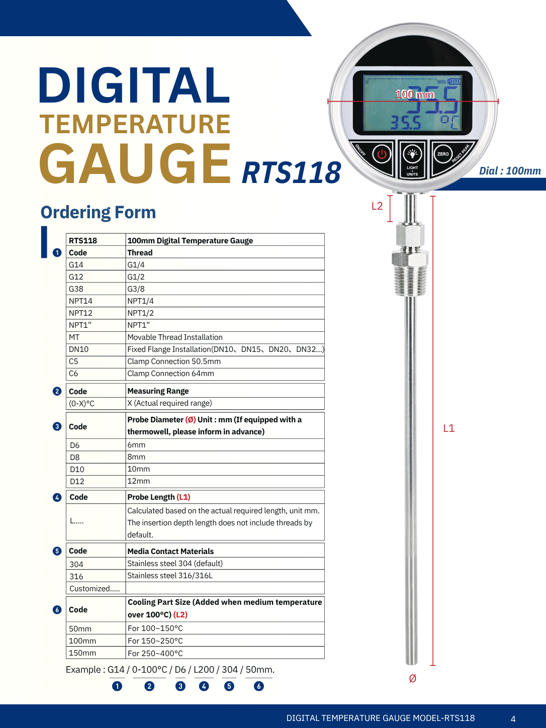 Digital Temperature Gauge - reliancetechno